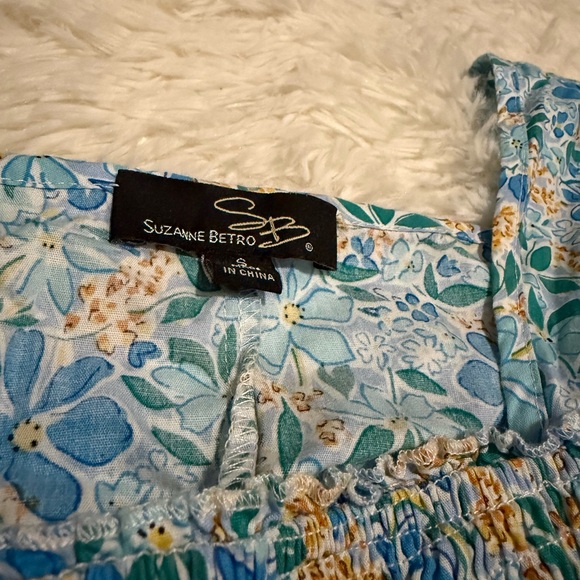 Suzanne Betro Blue Floral Dress - Picture 2 of 2
